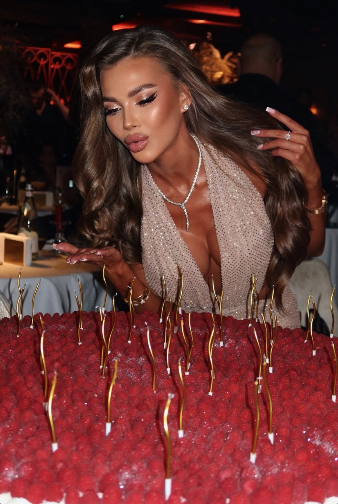ECLAIR NUDE CRYSTAL DRESS