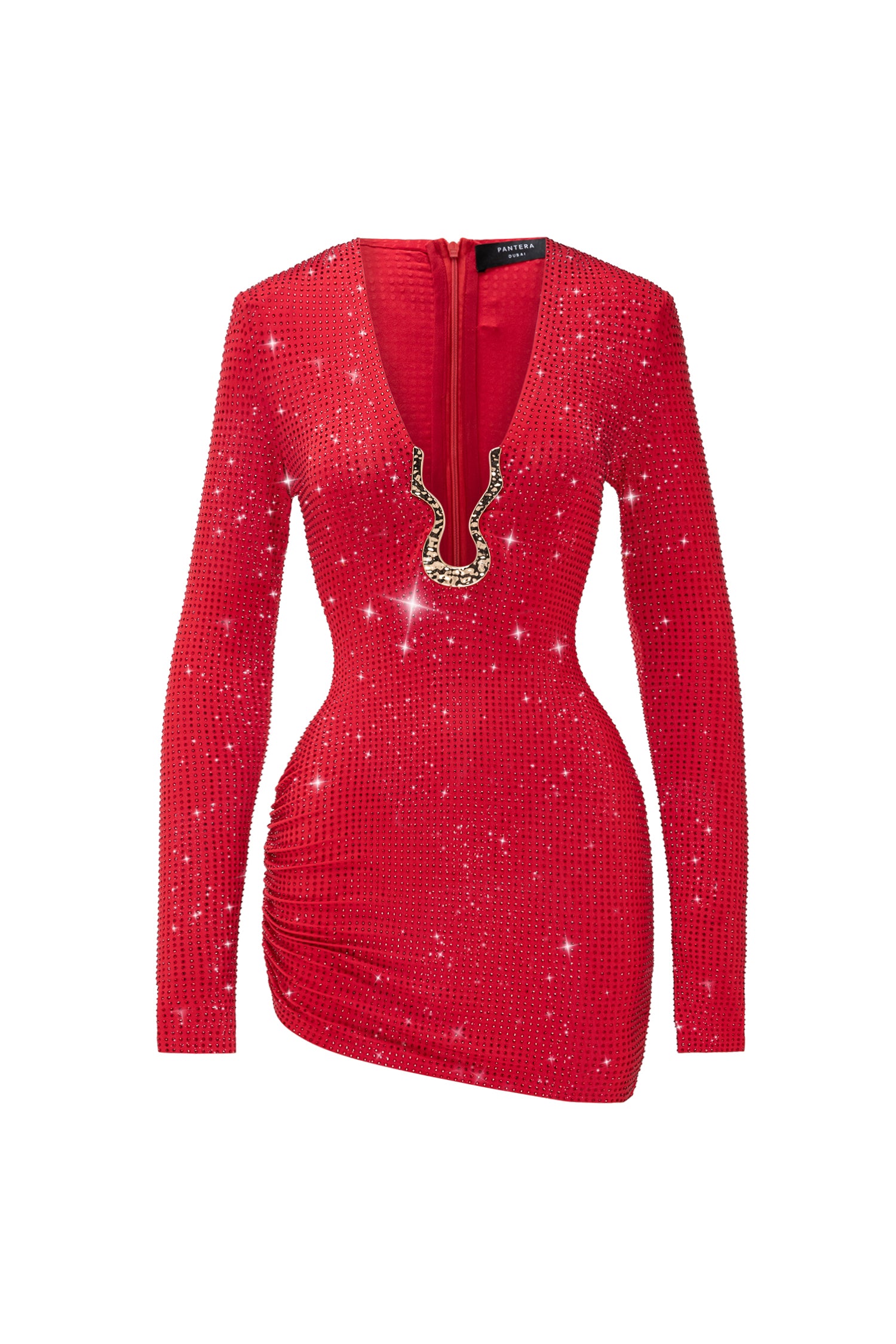 RED SPARKLE CRYSTAL DRESS