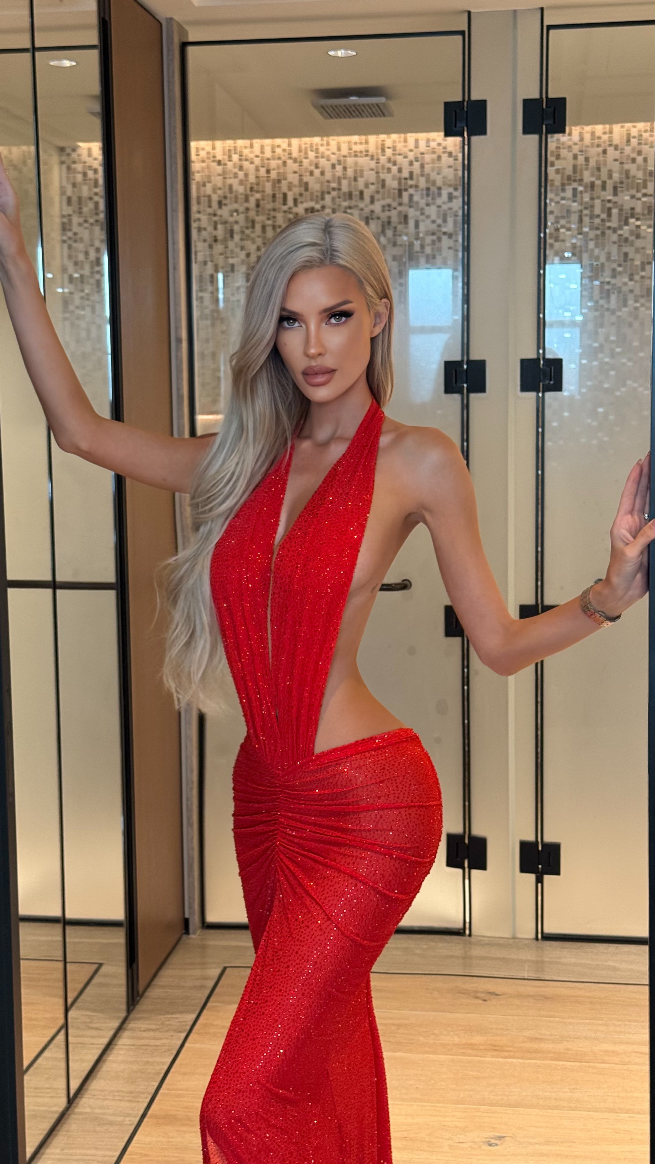 PASSION FLAME CRYSTAL DRESS