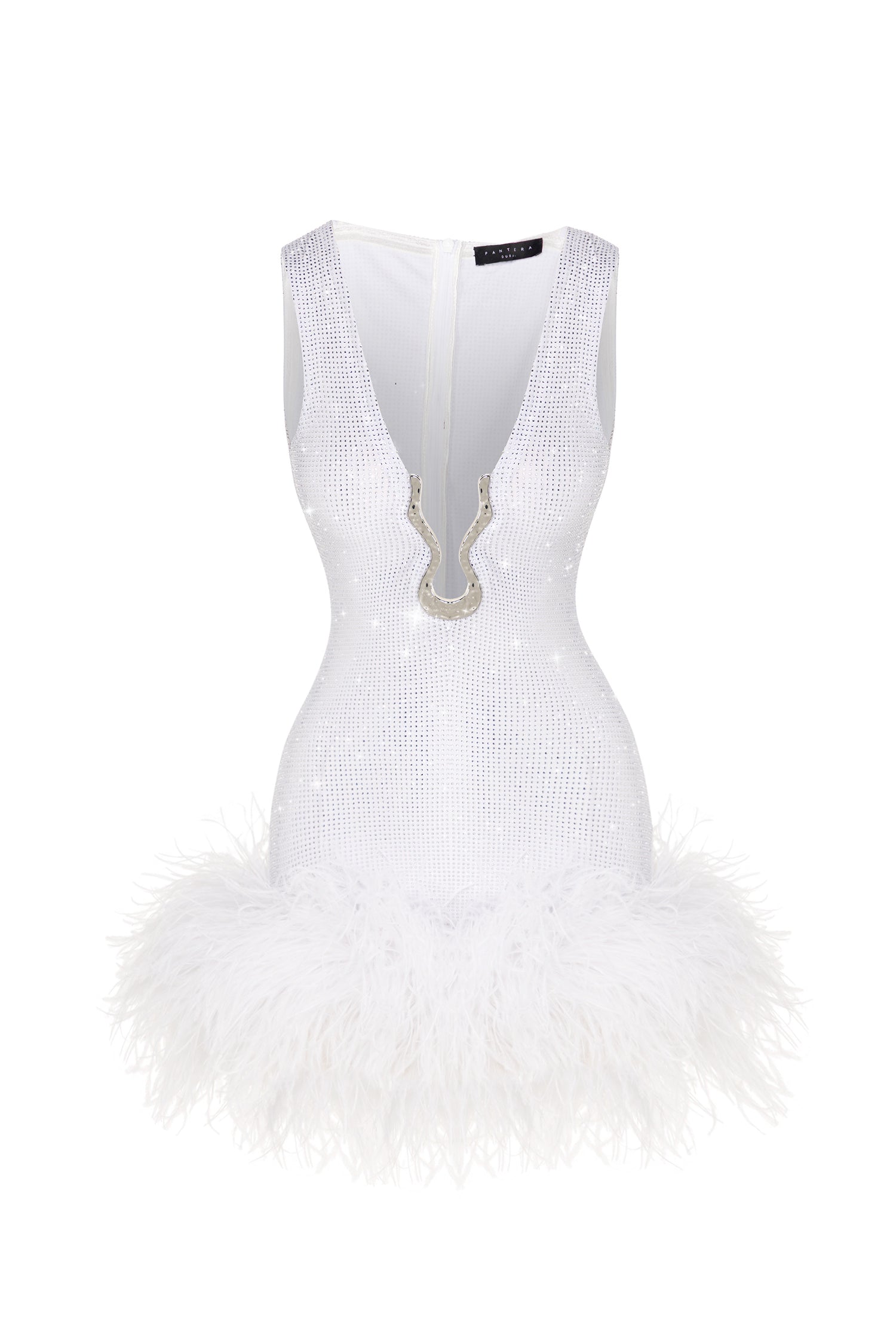 KIKI CRYSTAL DRESS IN WHITE