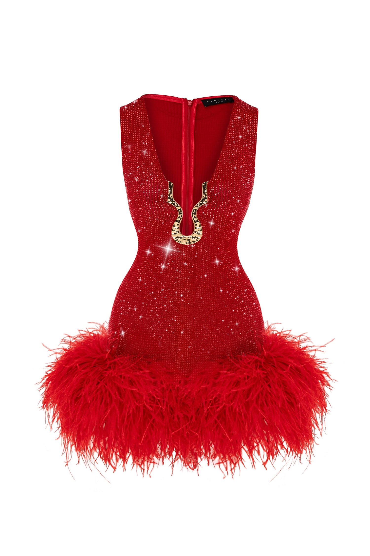 KIKI CRYSTAL DRESS IN RED