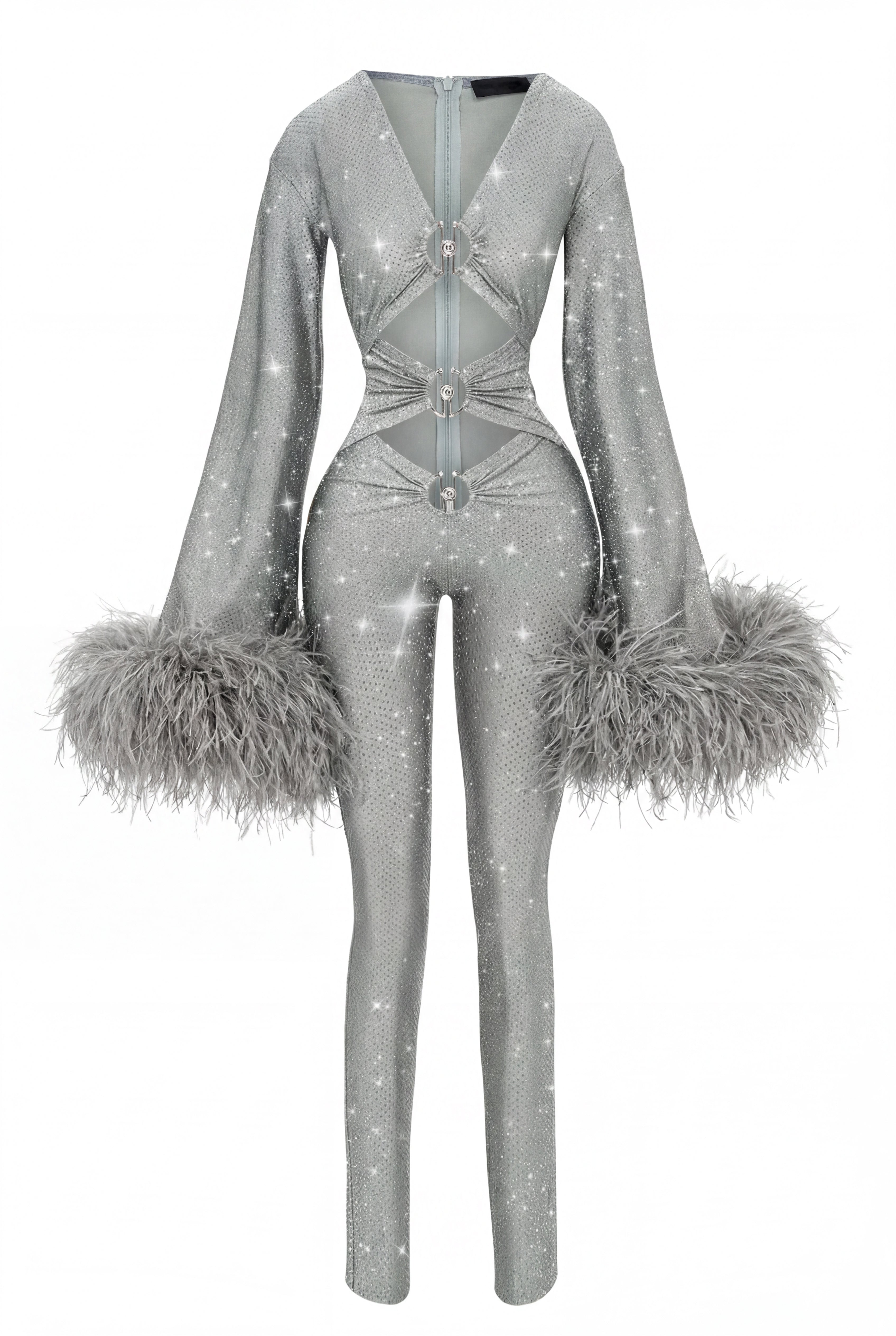 KOBRA SILVER CRYSTAL JUMPSUIT
