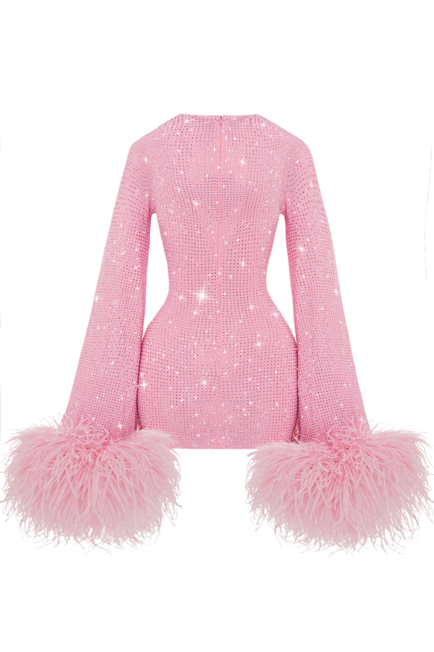 GODDESS BABY PINK CRYSTAL DRESS