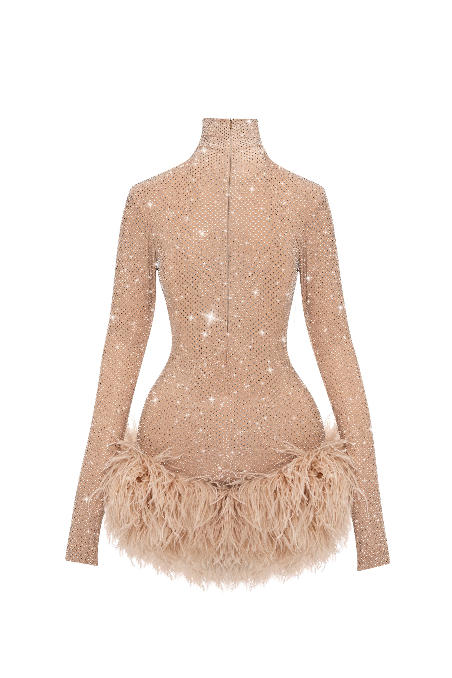 JIMMYZ CRYSTAL CHAMPAGNE DRESS