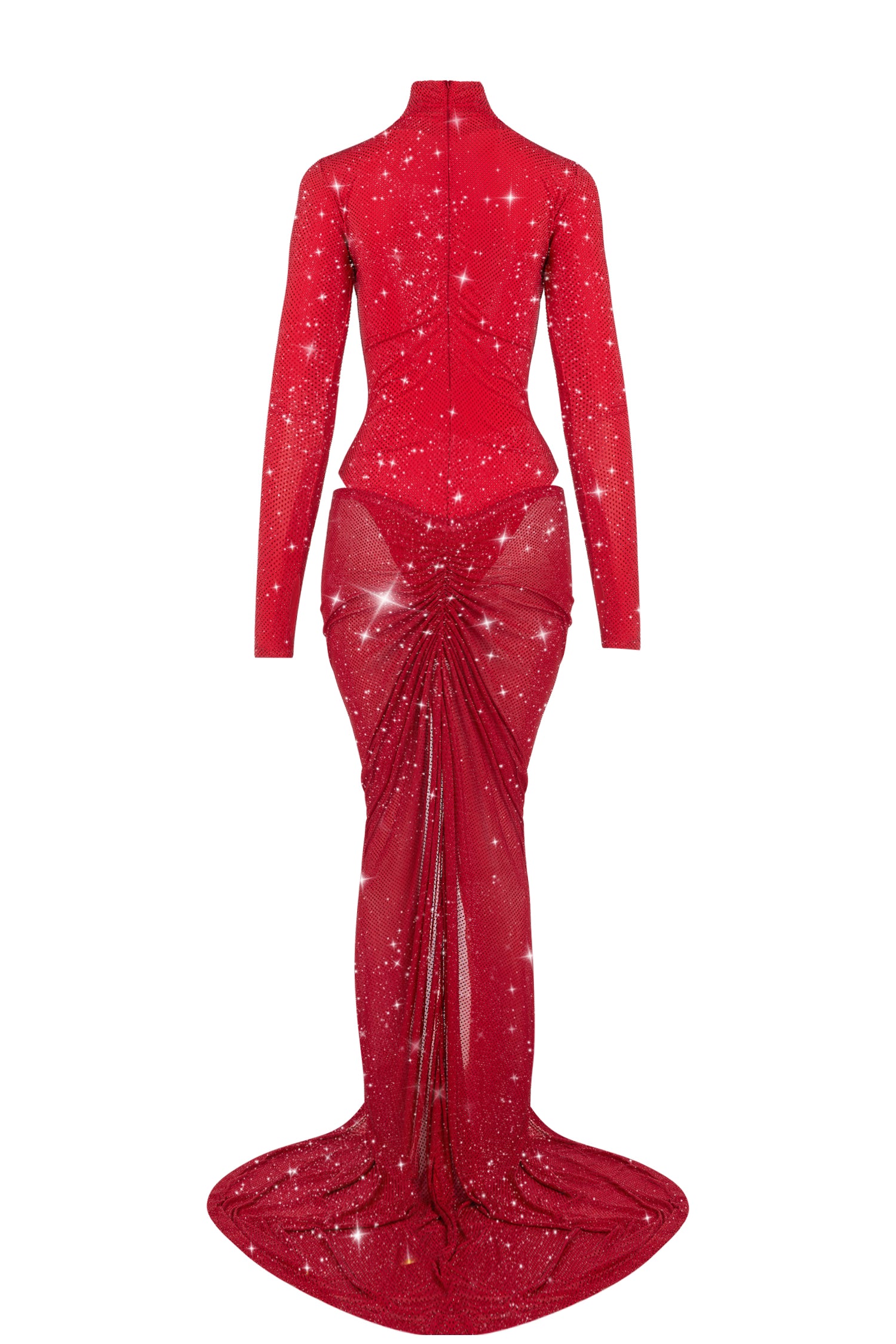 RED DOMINANCE CRYSTAL DRESS
