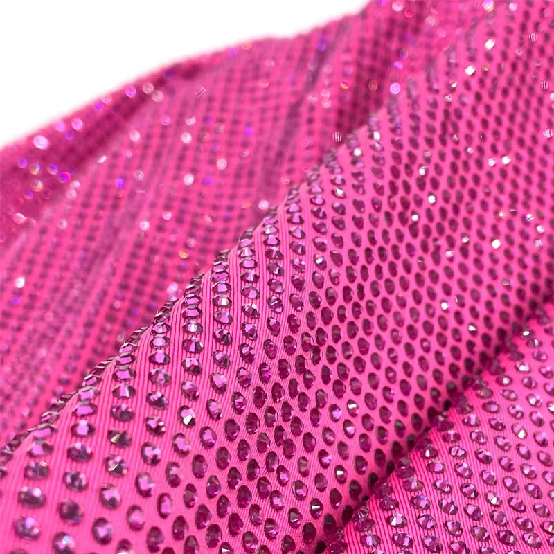 PINK SPARKLE CRYSTAL DRESS