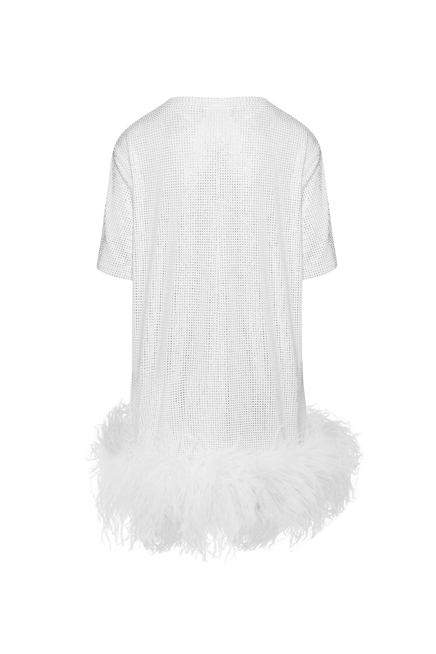 CRYSTAL SNOW FEATHER DRESS
