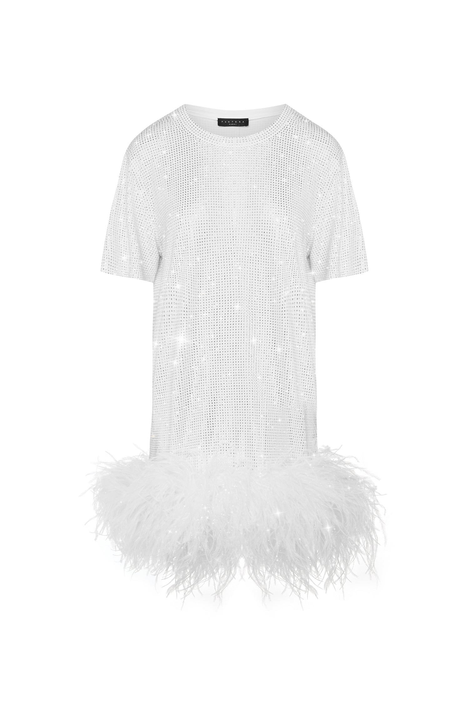 CRYSTAL SNOW FEATHER DRESS