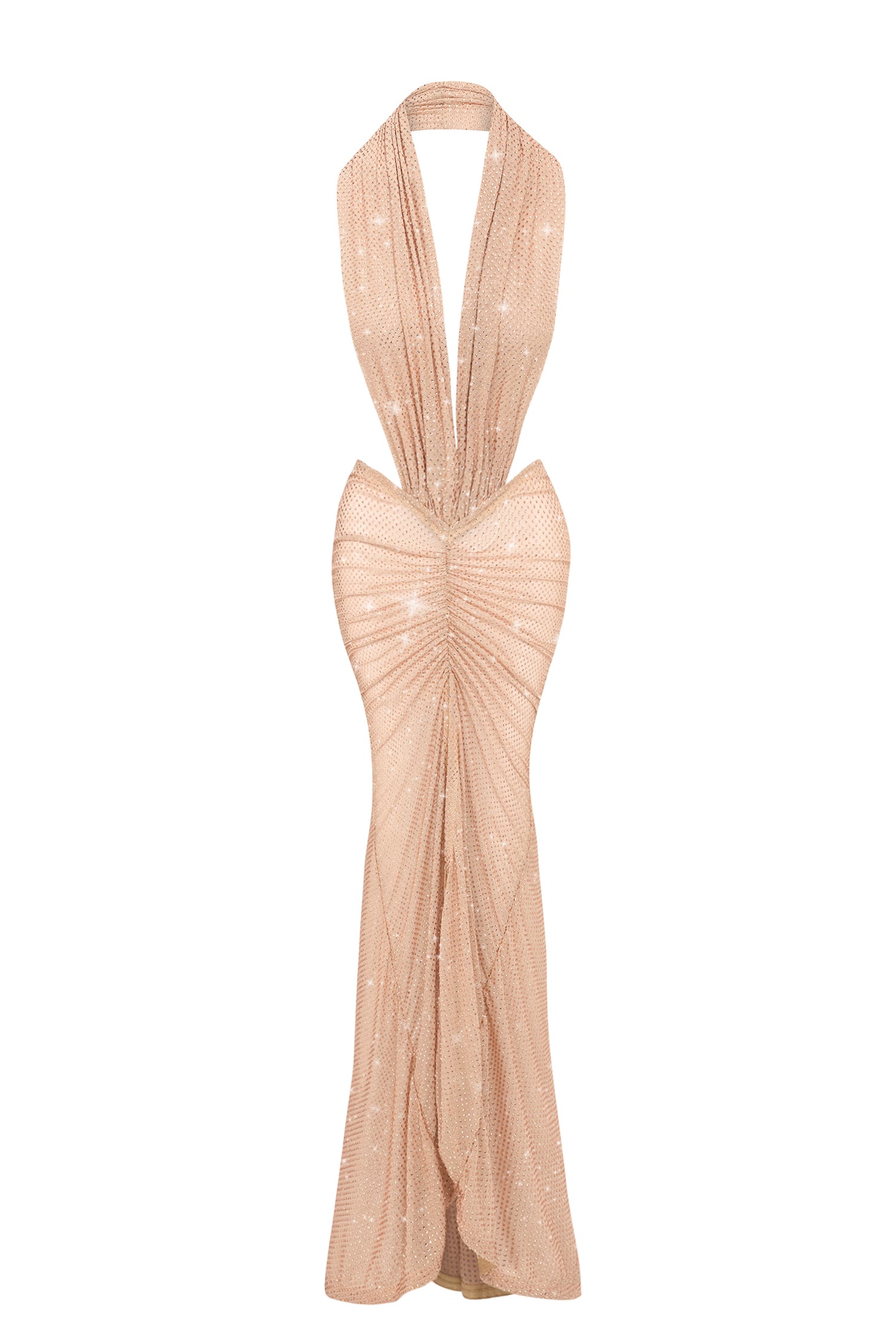 ECLAIR NUDE CRYSTAL DRESS