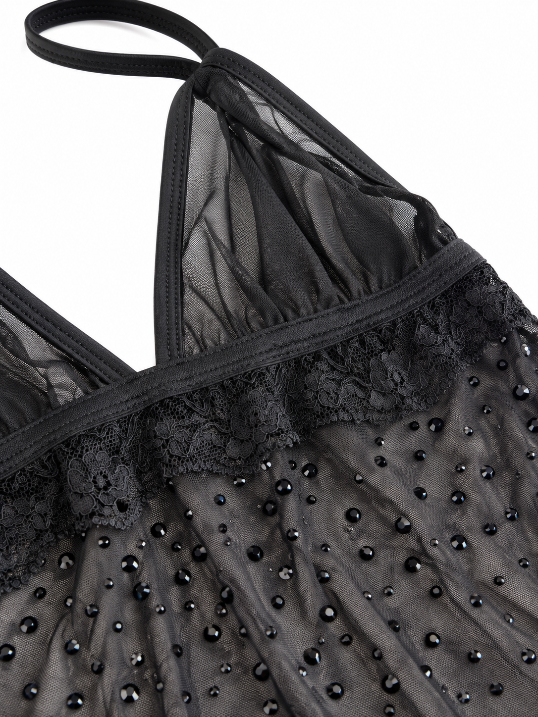 LESSI CRYSTAL MESH DRESS