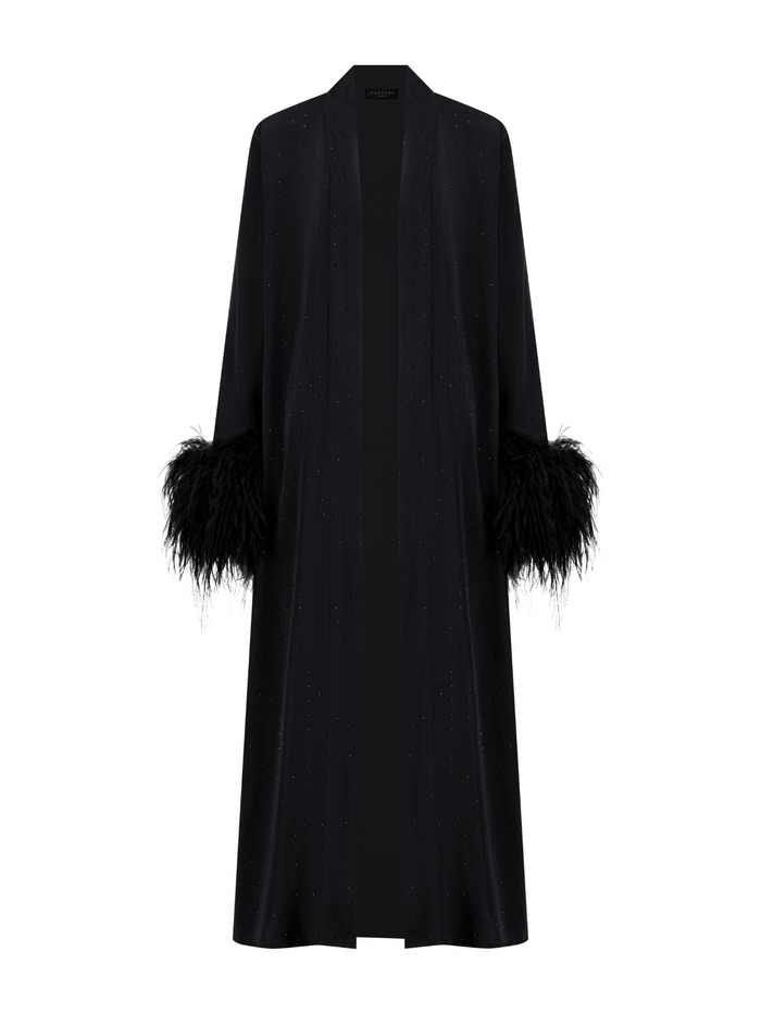 RHINESTONE & OSTRICH ROBE
