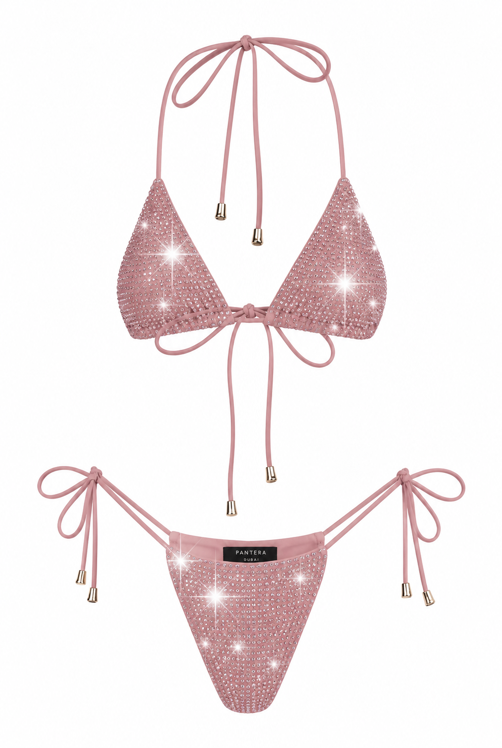 ROSE GOLD CRYSTAL SWIMSUIT