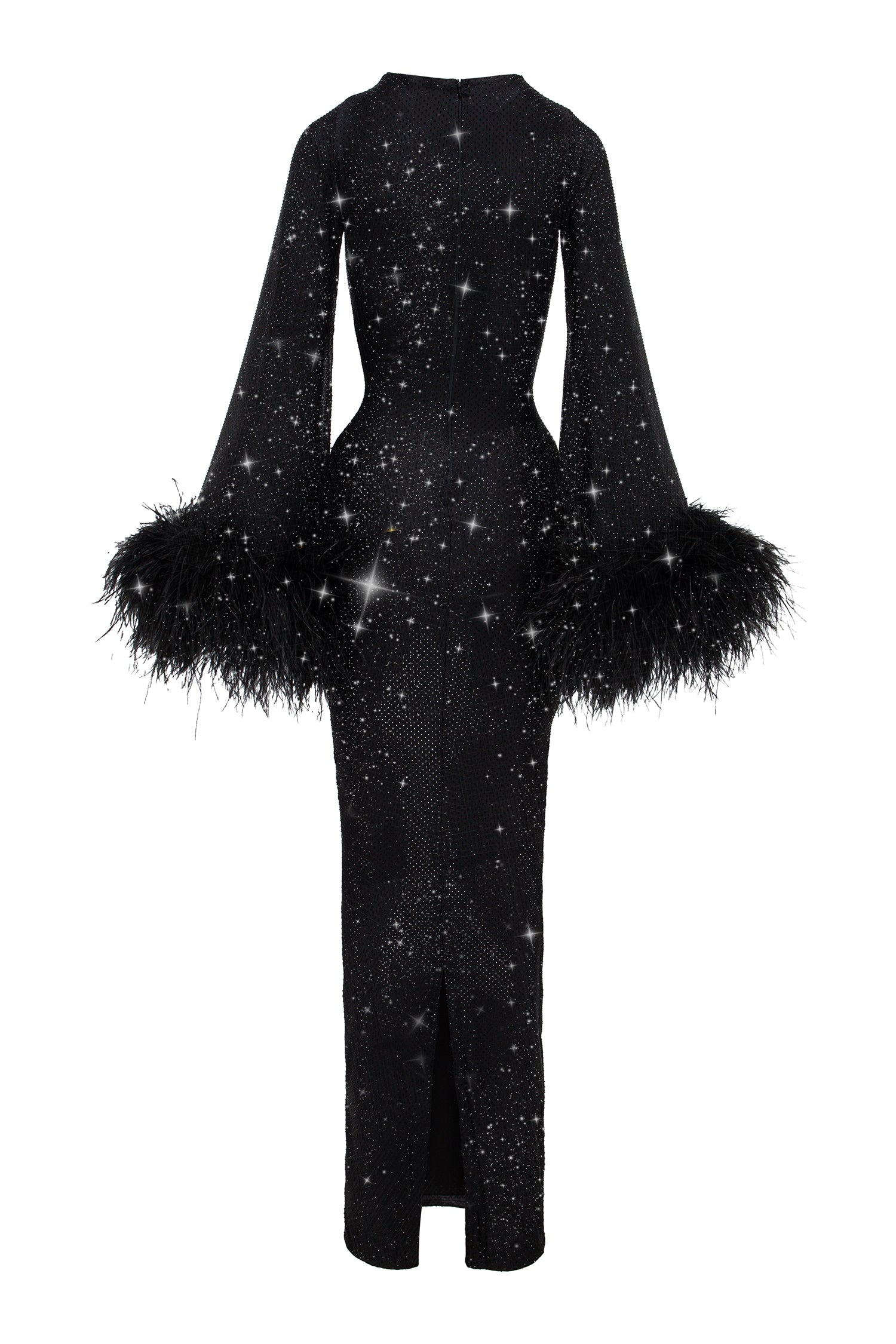 BLACK MIRAGE CRYSTAL DRESS