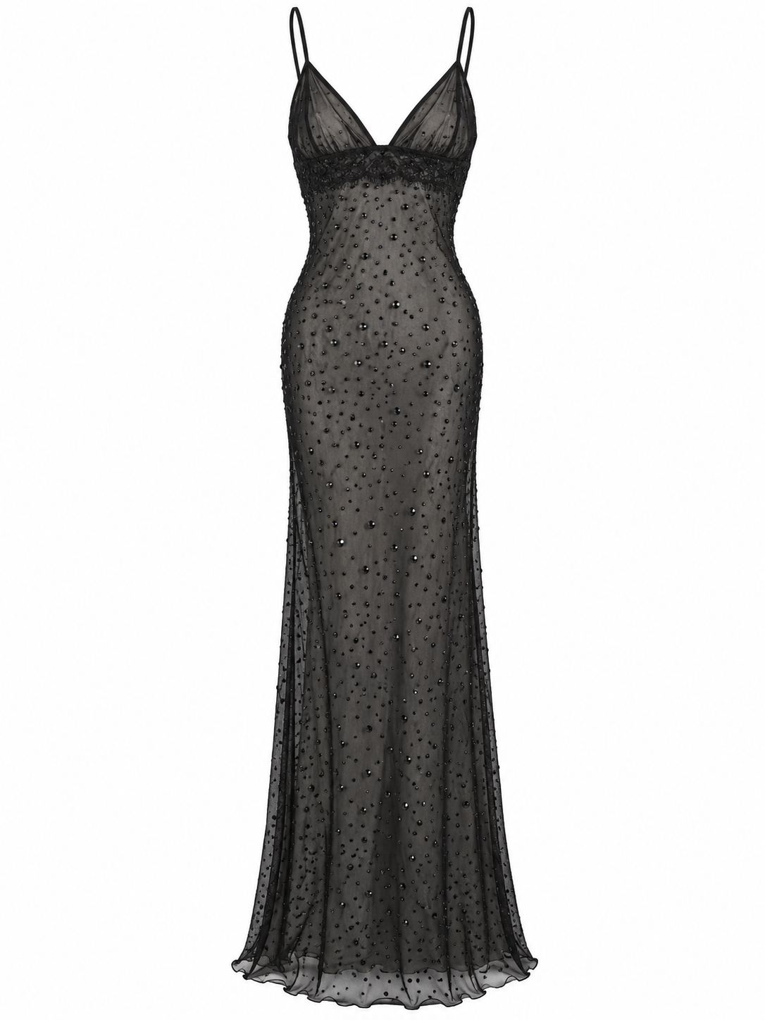 LESSI CRYSTAL MESH DRESS
