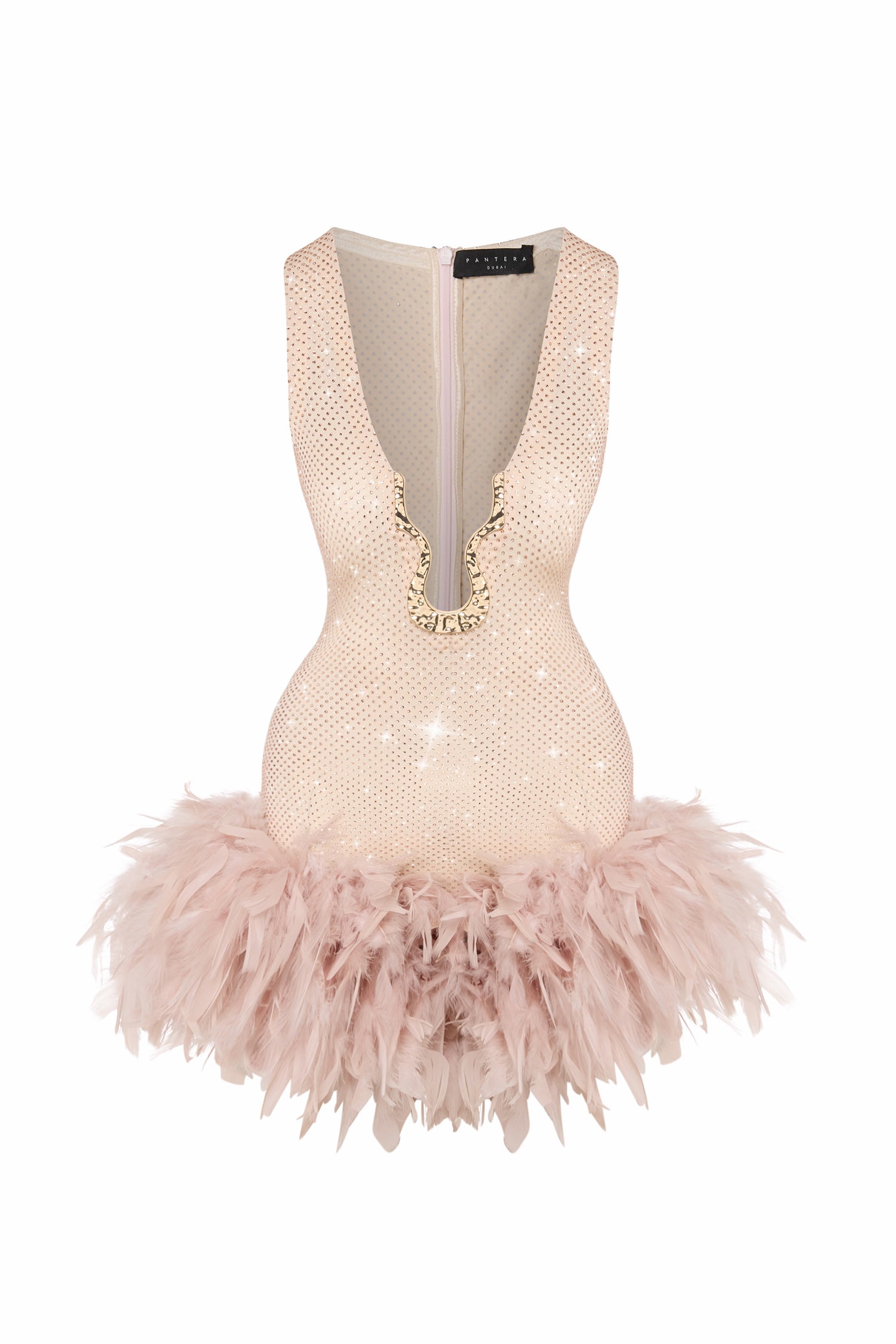 KIKI DRESS WITH DUCK FEATHERS