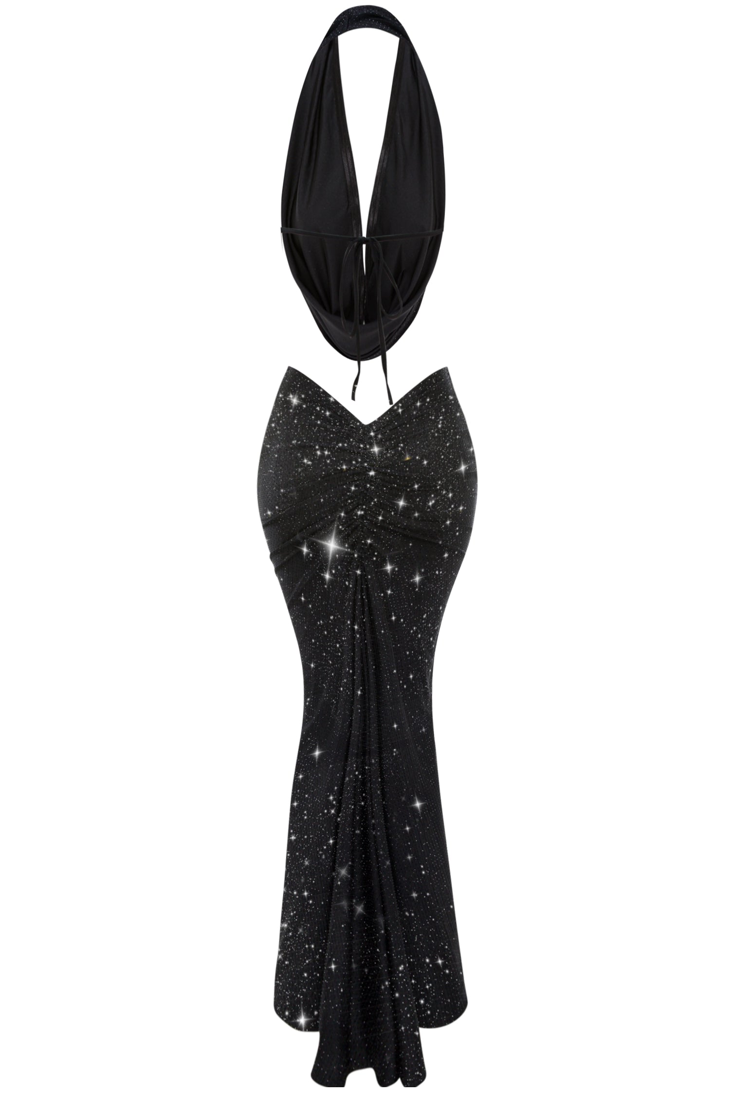 CRYSTAL TWO-PIECE BLACK SET