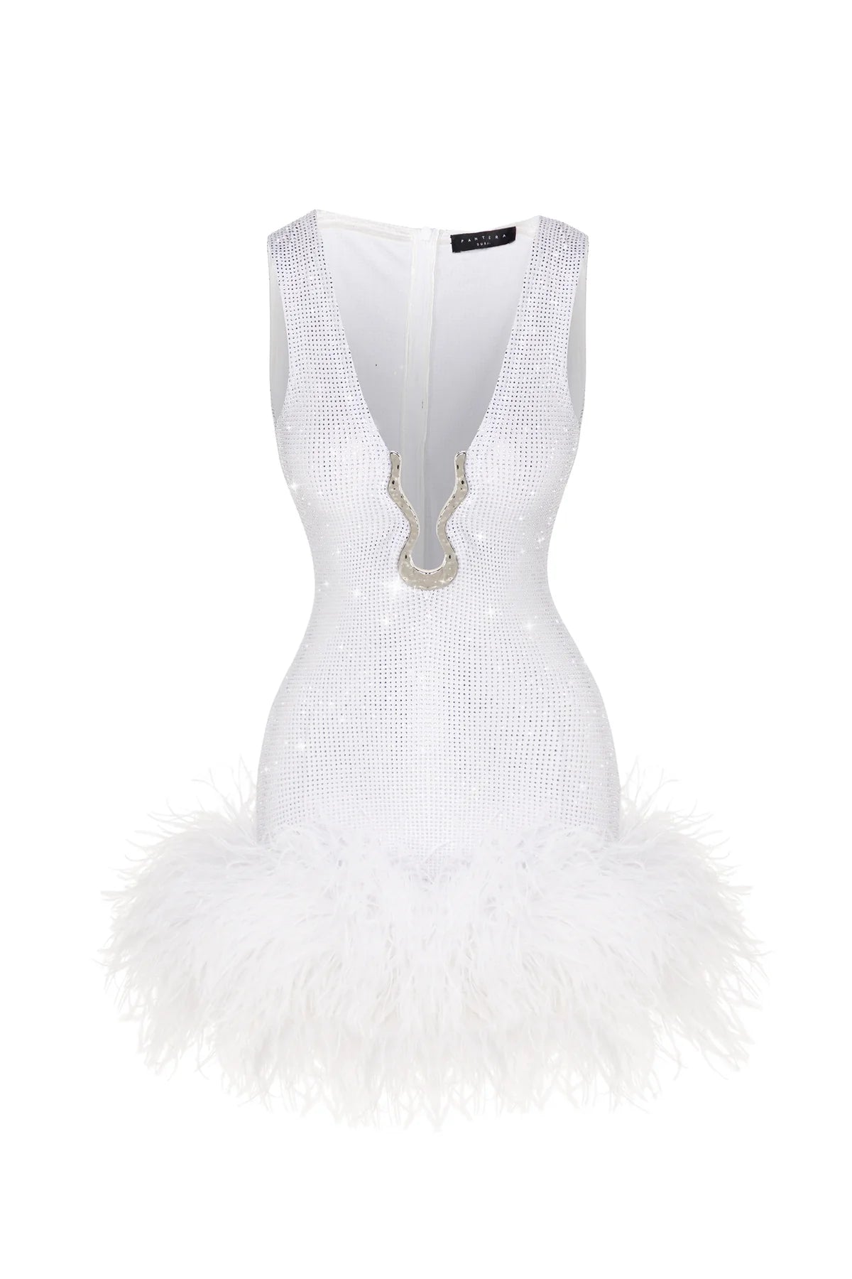 KIKI WHITE CRYSTAL DRESS